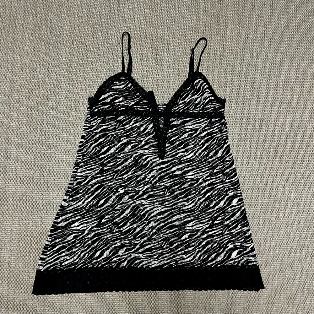 Victoria's Secret Lacie Zebra Print Lace Lingere Slip Dress